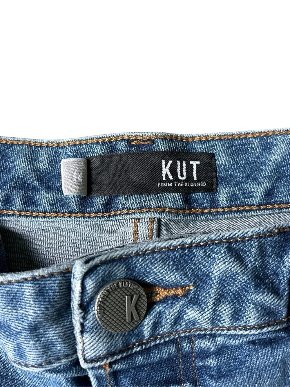 KFTK Margot High Rise Long Denim Short